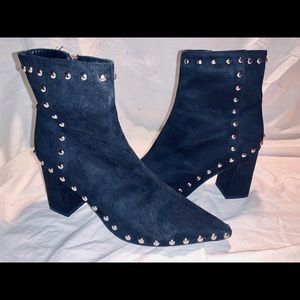 Black Stud Ankle Booties